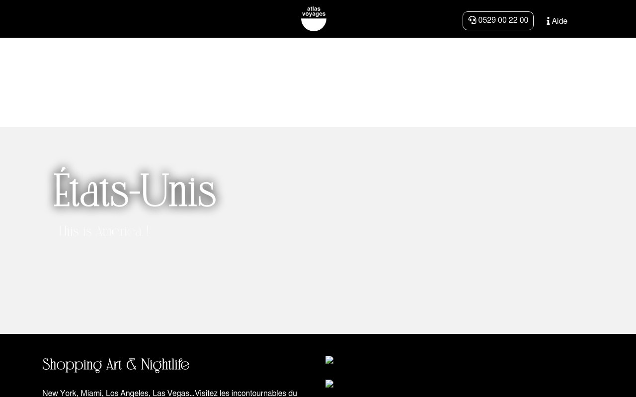Apercu du site Atlas Voyages