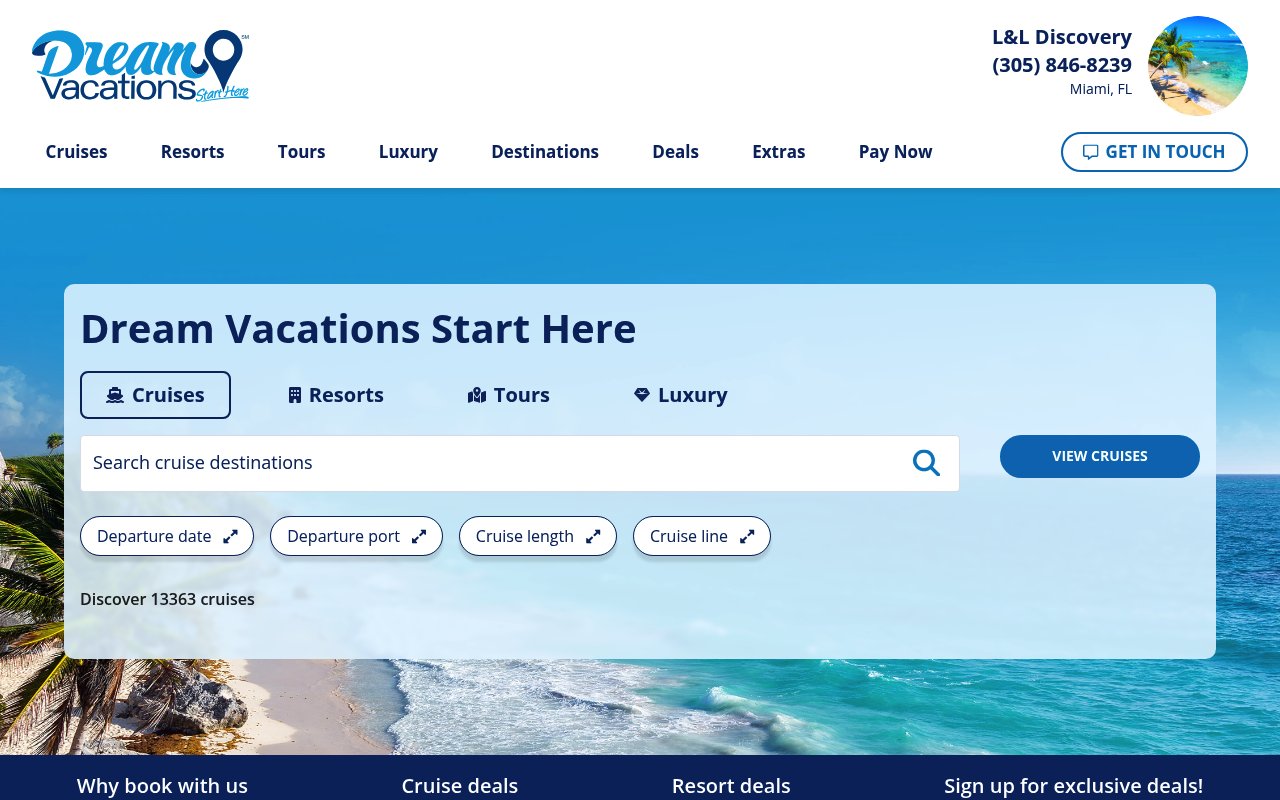 Apercu du site Lisaure Dream Vacations