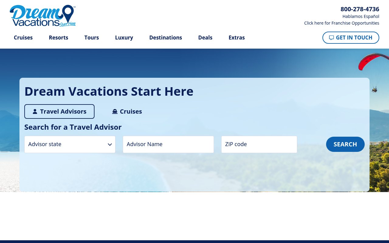 Apercu du site Dream Vacations