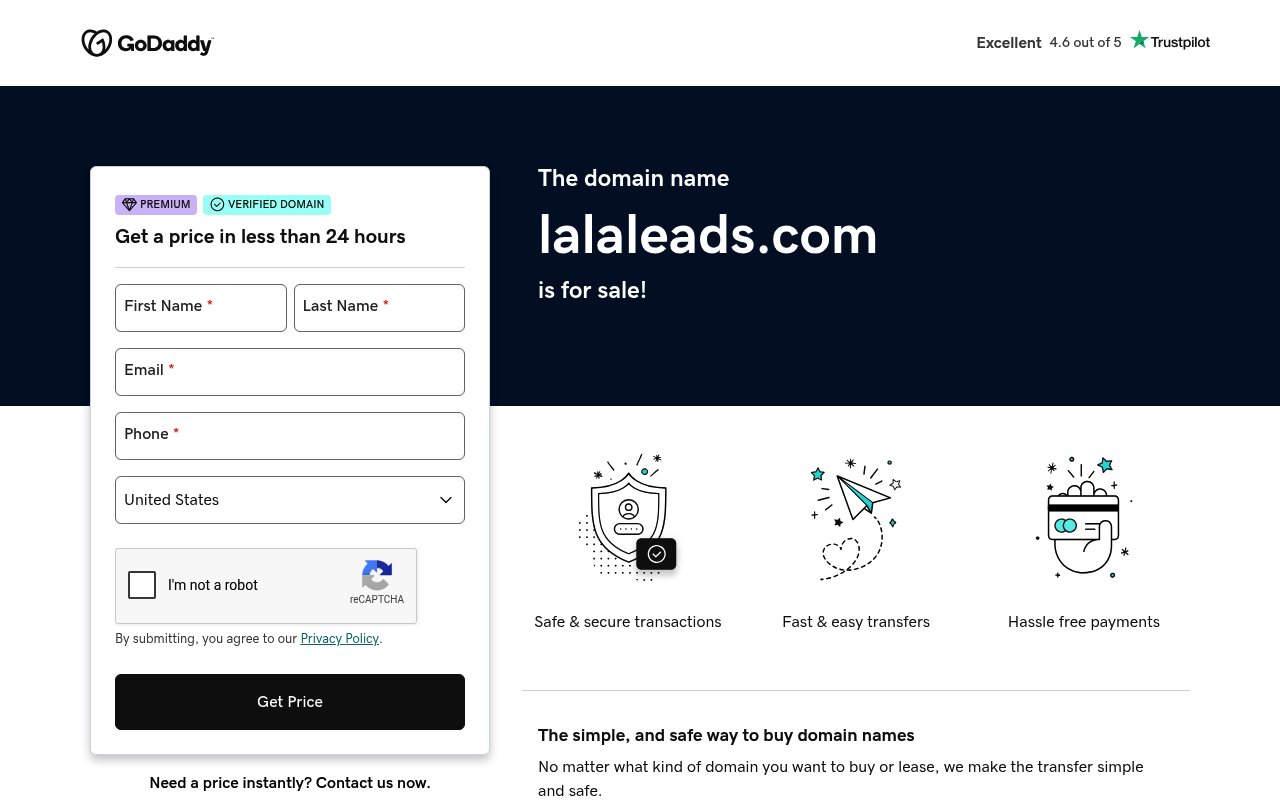 Apercu du site LalaLeads