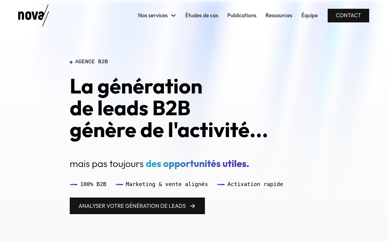 Apercu du site Agence Nova