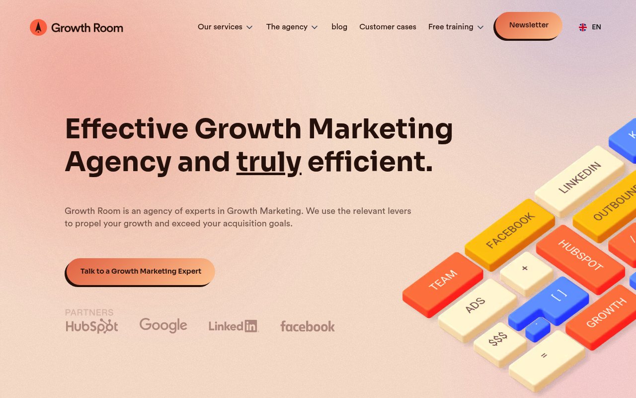 Apercu du site Growth Room