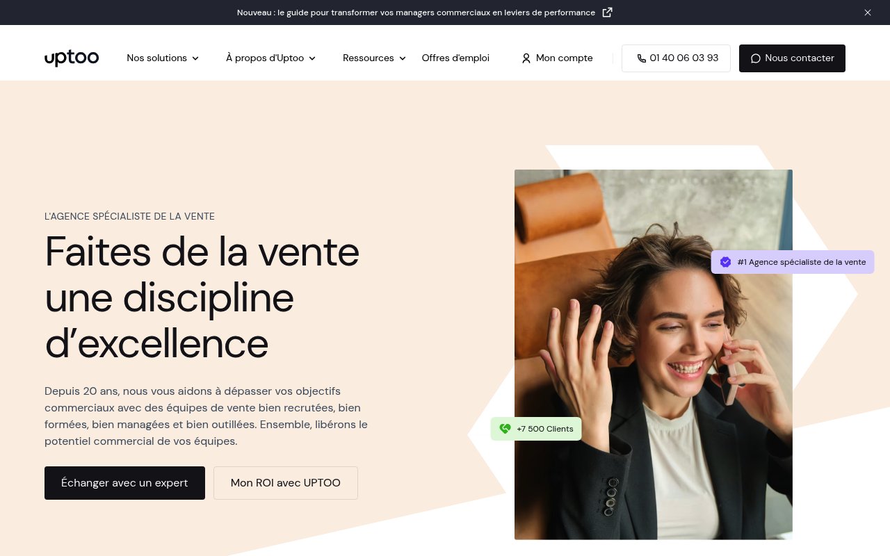 Apercu du site Uptoo