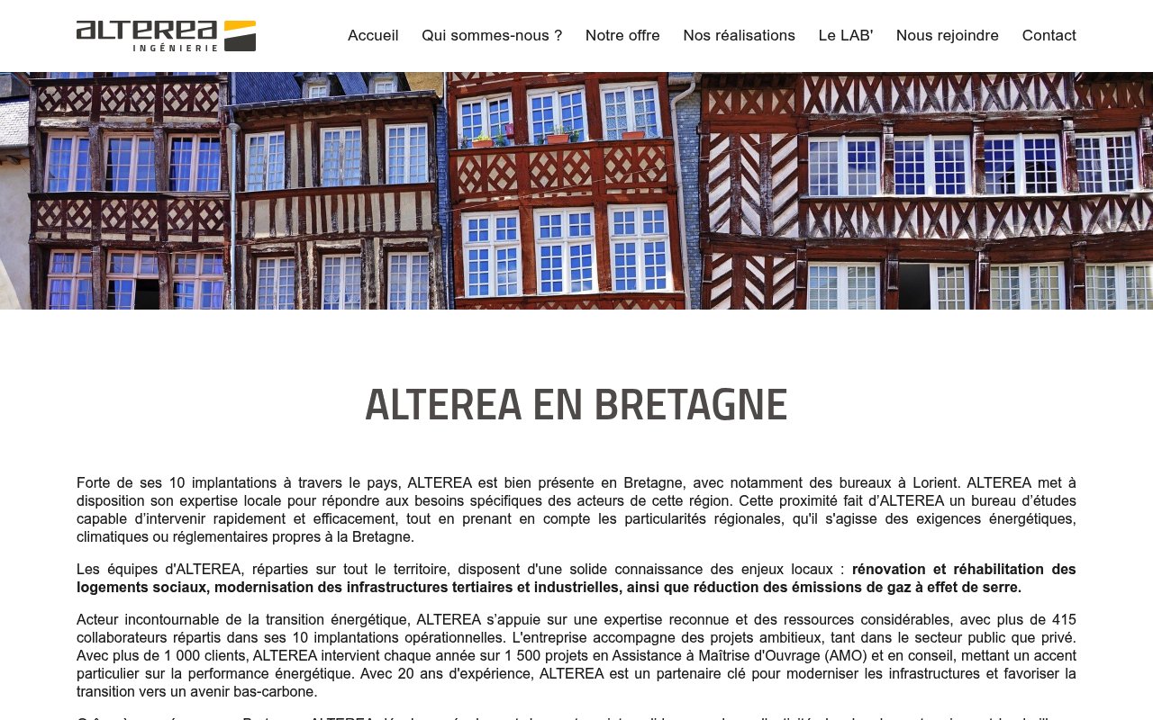Apercu du site ALTEREA