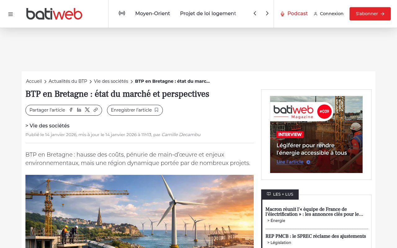Apercu du site Batiweb