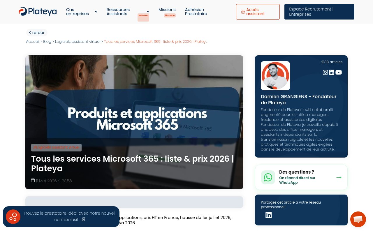 Apercu du site Plateya