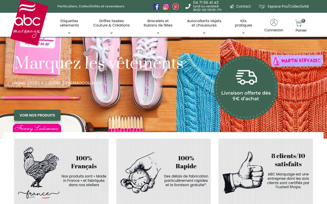 Apercu du site ABC Marquage