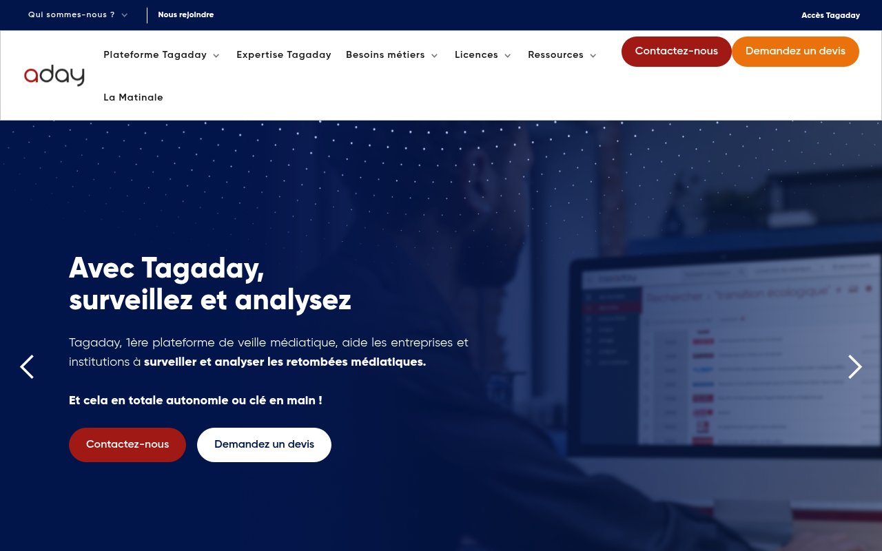 Apercu du site A DAY SAS