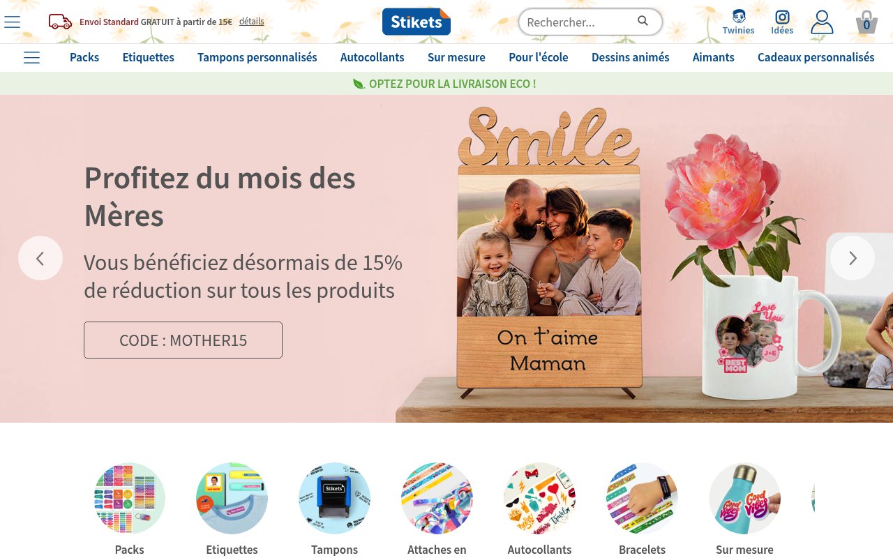 Apercu du site Stikets