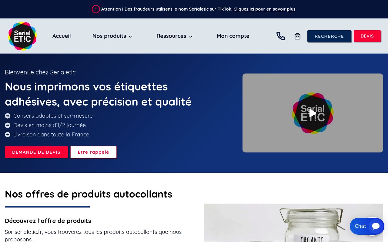 Apercu du site Serialetic