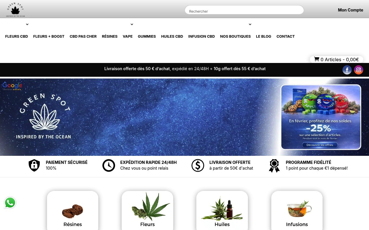 Apercu du site Le Green Spot