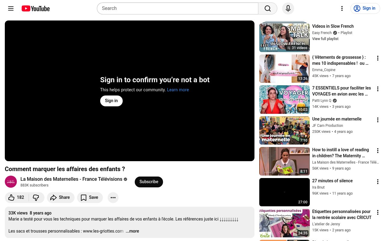 Apercu du site Comment marquer les affaires des enfants ?
