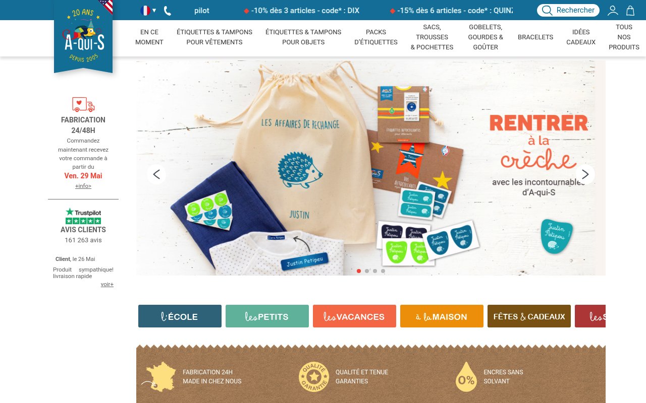 Apercu du site A-qui-S