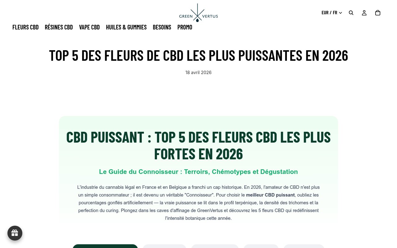 Apercu du site Green Vertus