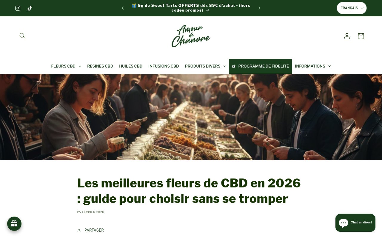 Apercu du site Amour de Chanvre