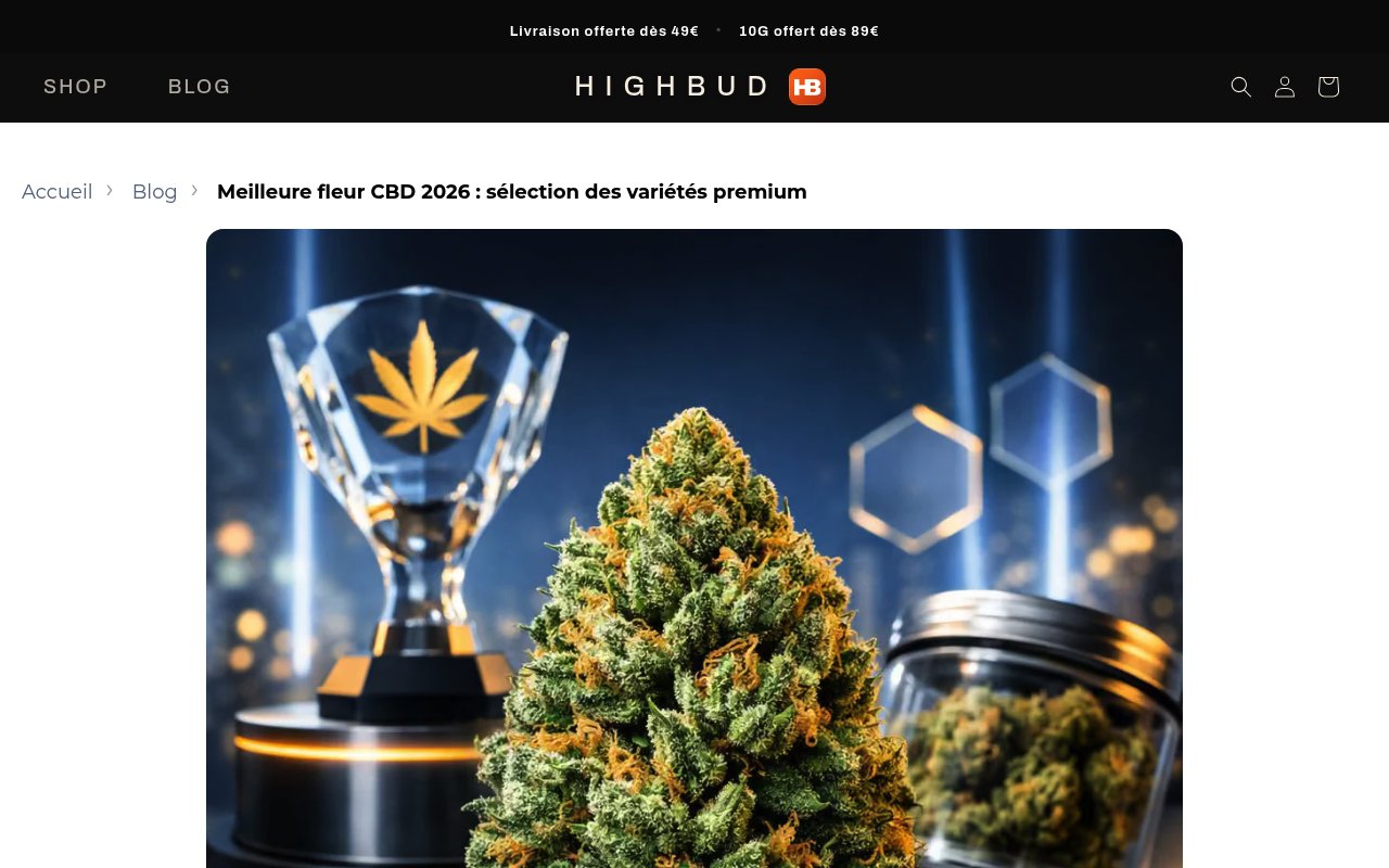 Apercu du site Highbud CBD