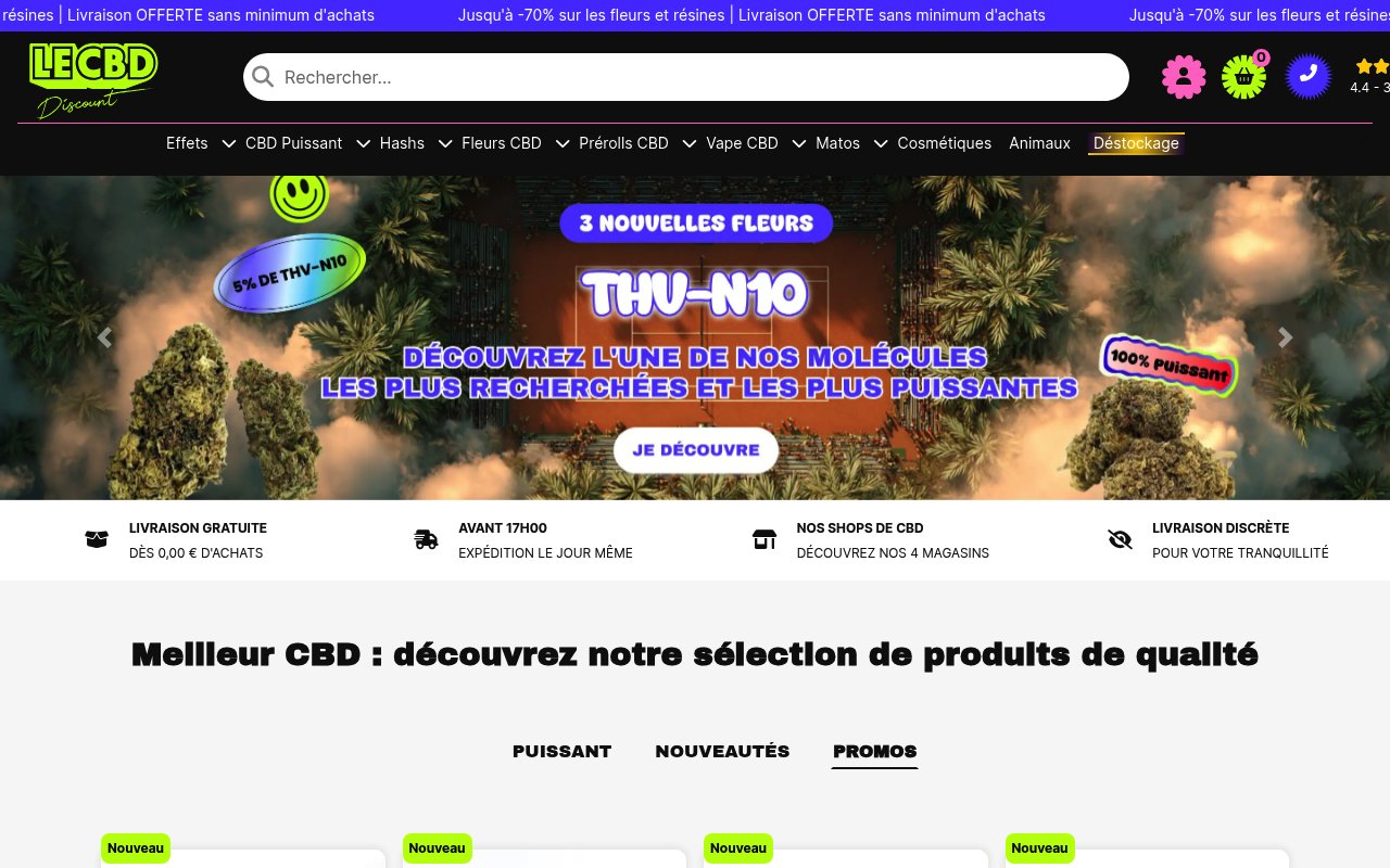 Apercu du site Le CBD Discount