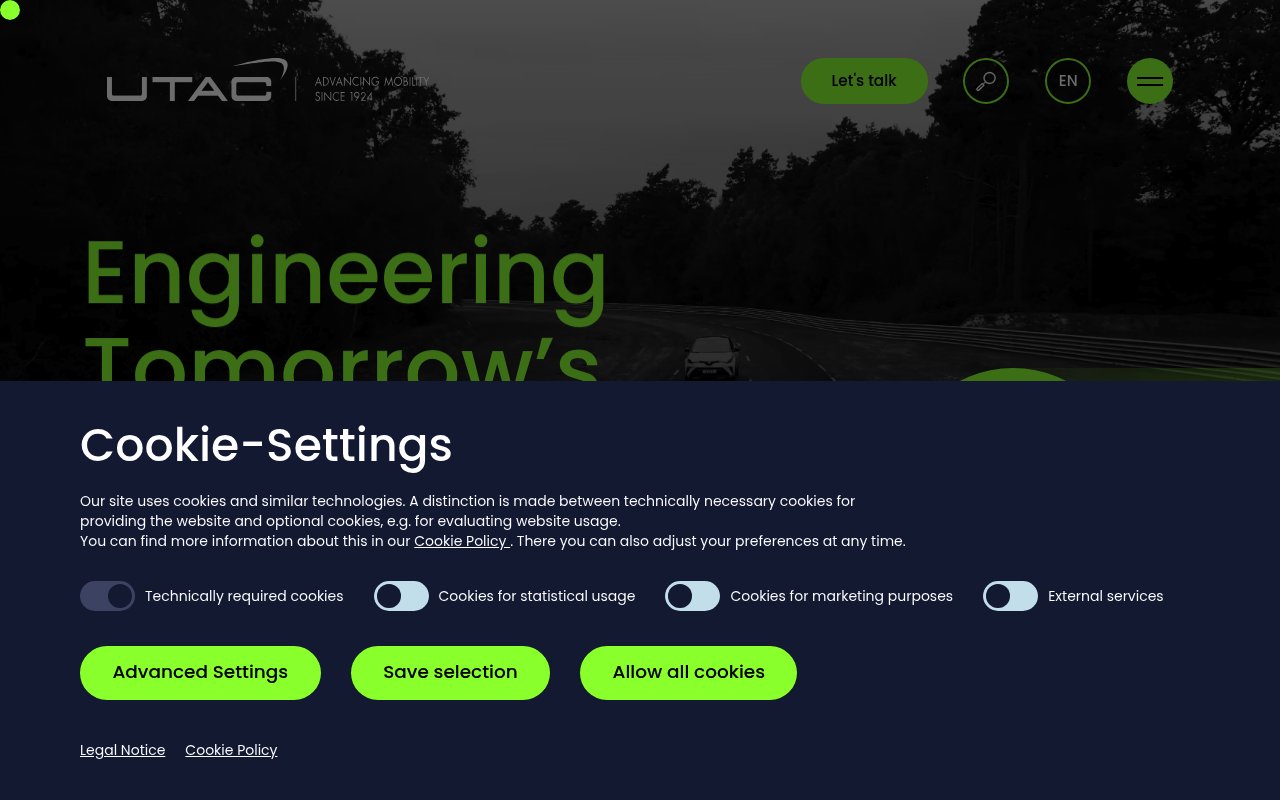 Apercu du site UTAC-OTC
