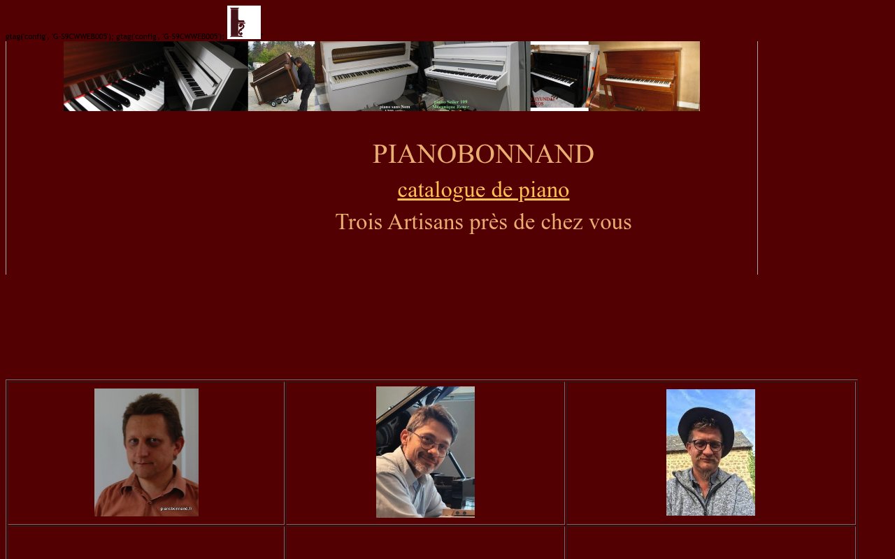 Apercu du site Piano Bonnand