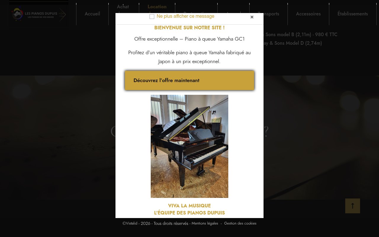 Apercu du site Piano Dupuis
