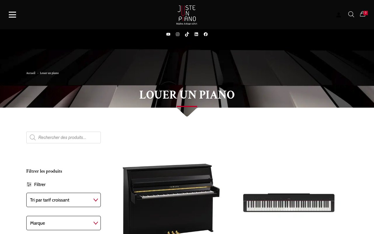 Apercu du site Juste Un Piano