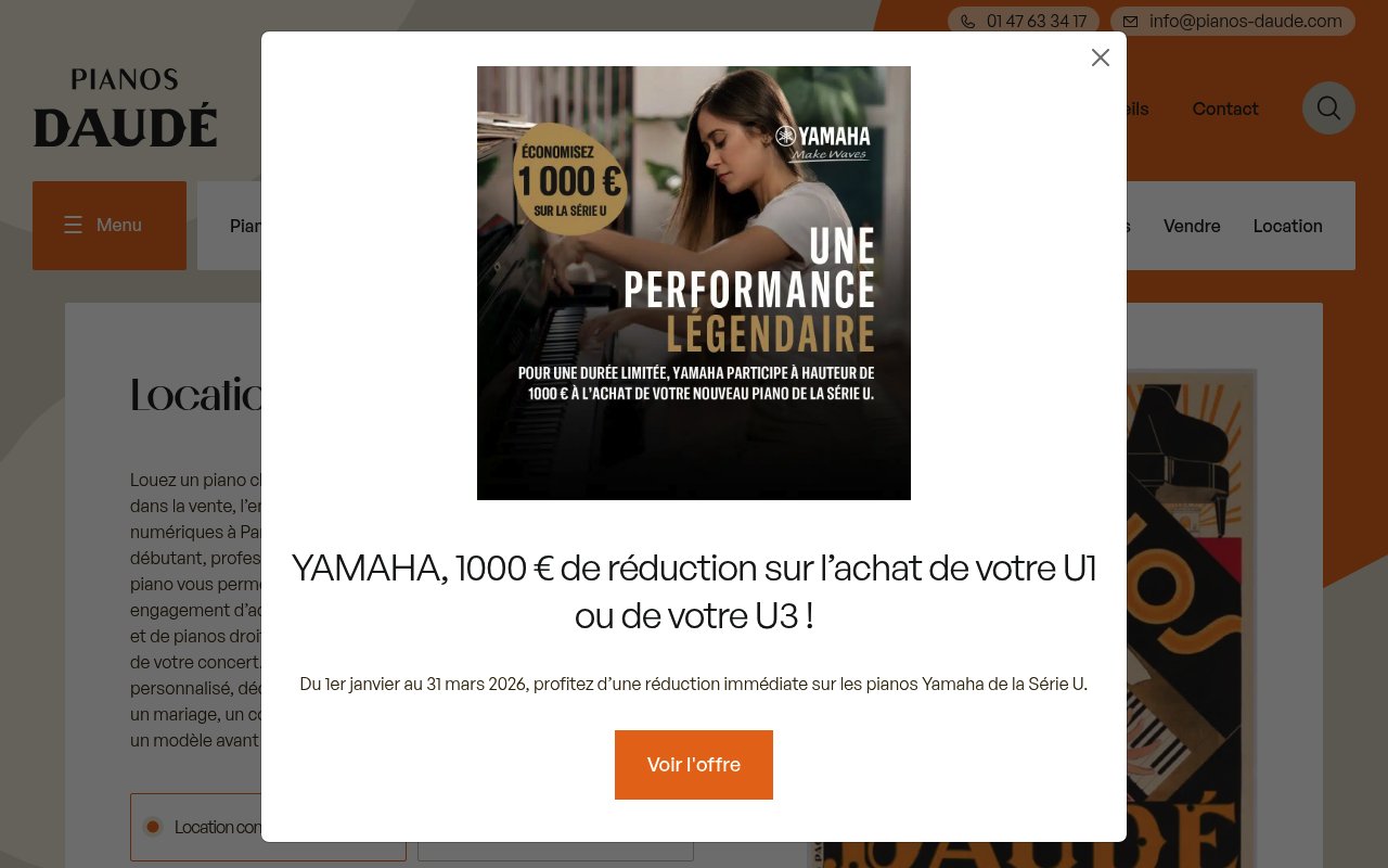Apercu du site Pianos Daudé