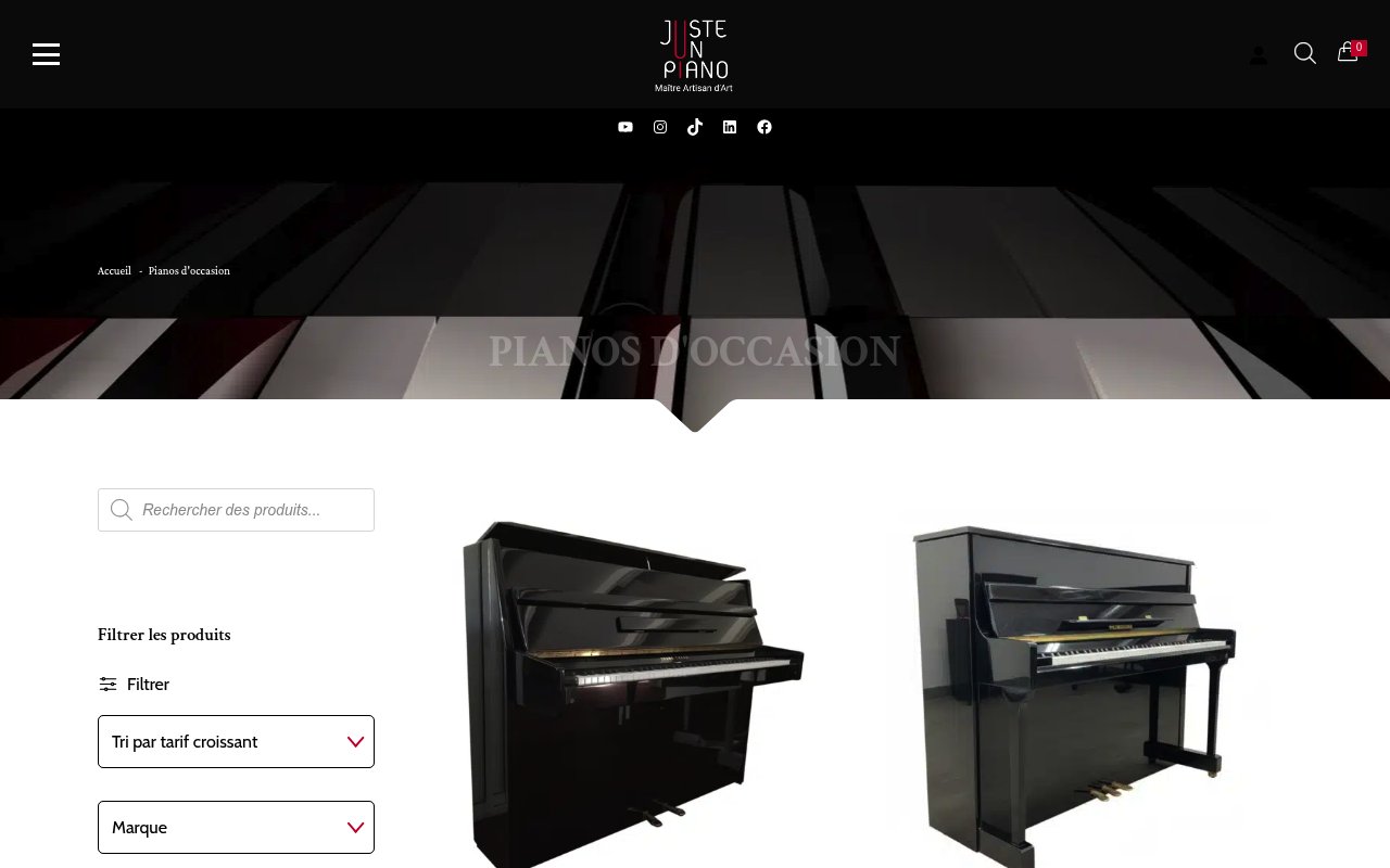 Apercu du site Juste un piano