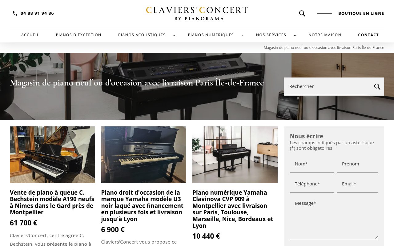 Apercu du site Claviers Concert