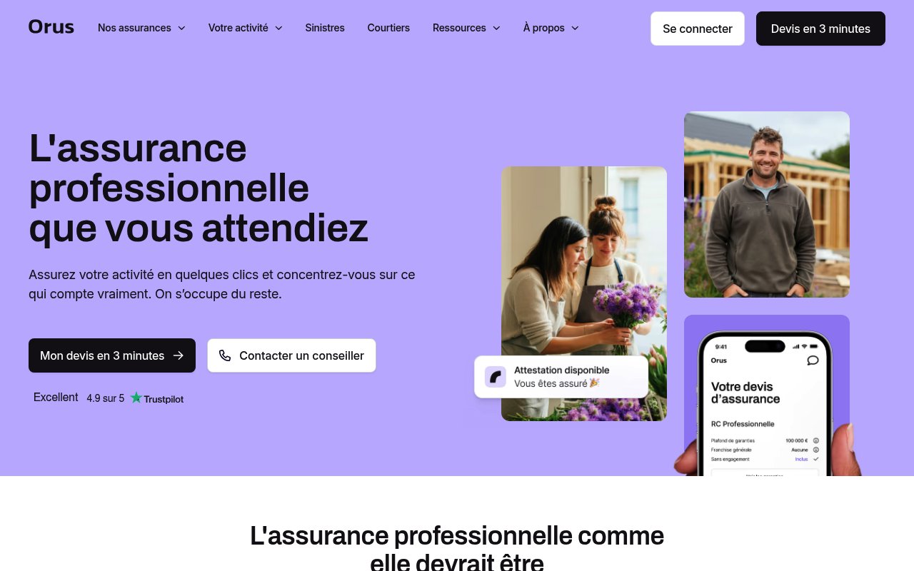 Apercu du site Orus