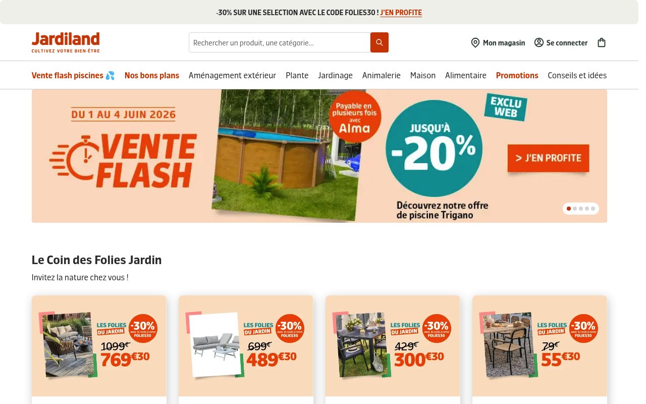 Apercu du site Jardiland