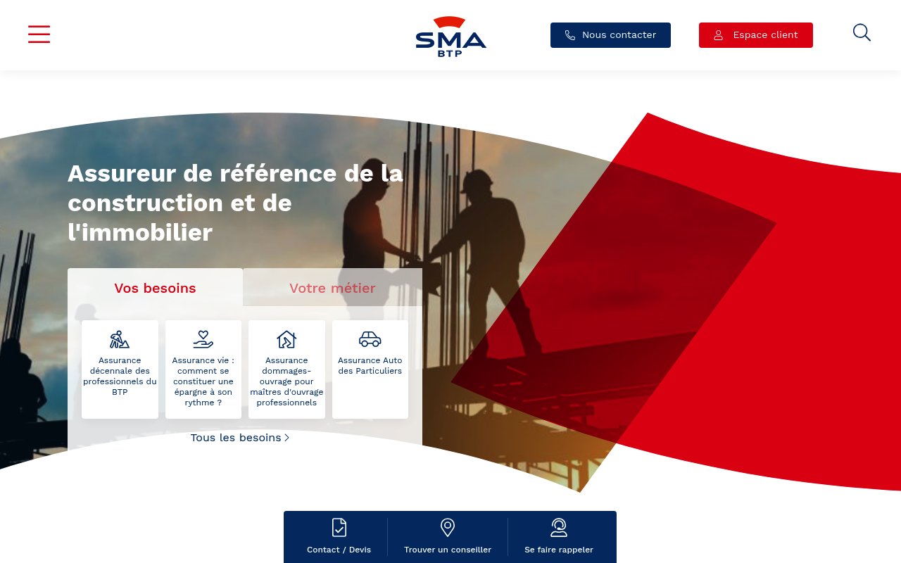 Apercu du site SMABTP