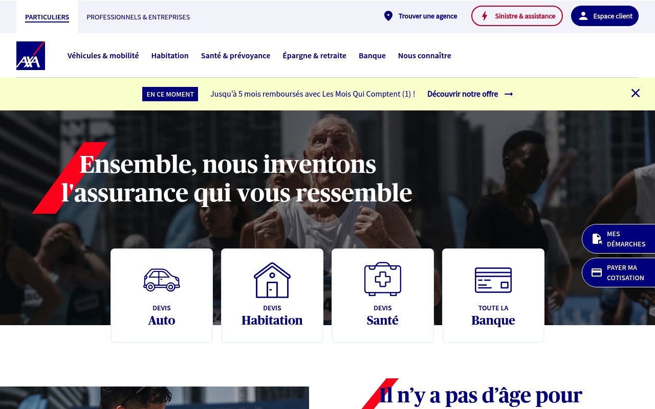 Apercu du site AXA