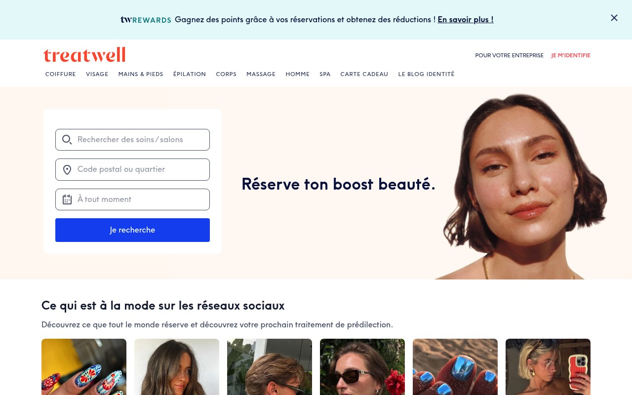 Apercu du site Treatwell