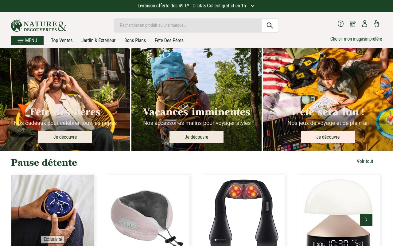 Apercu du site Nature & Découvertes