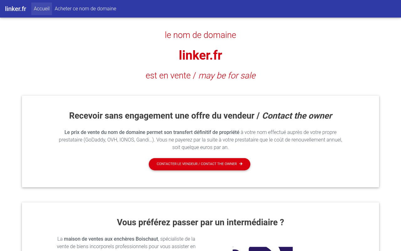 Apercu du site Linker