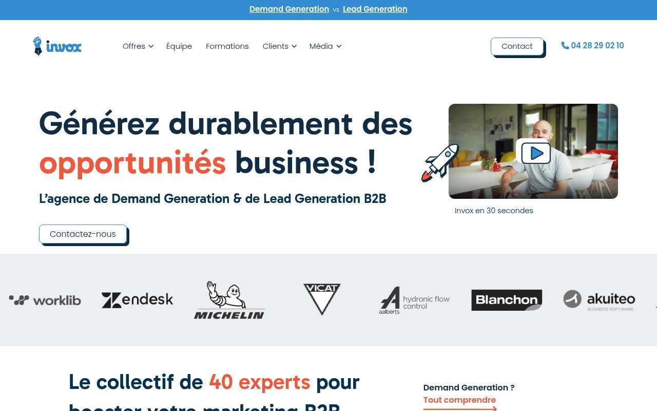 Apercu du site Invox