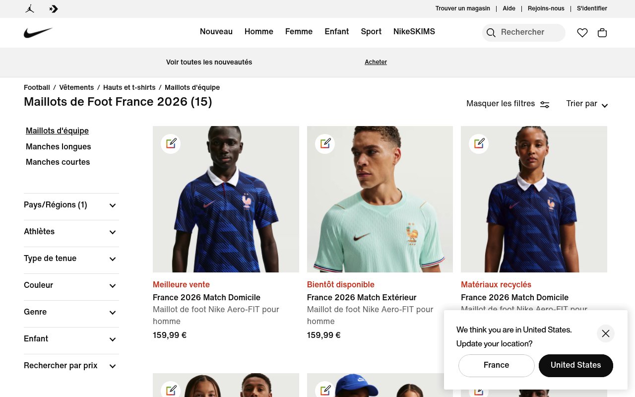 Les meilleurs sites pour acheter de l’équipement de football en 2026 6 Apercu du site Nike France – Football France