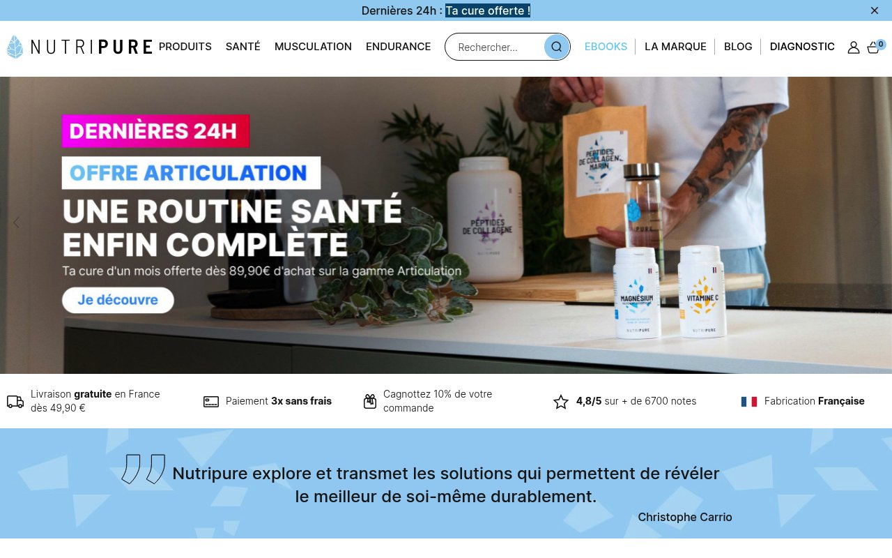 Apercu du site Nutripure