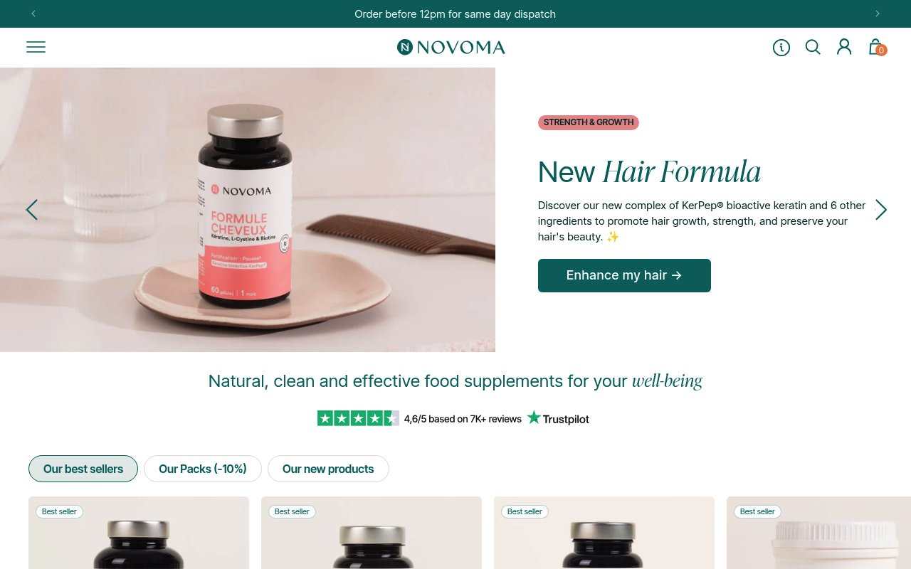 Apercu du site Novoma