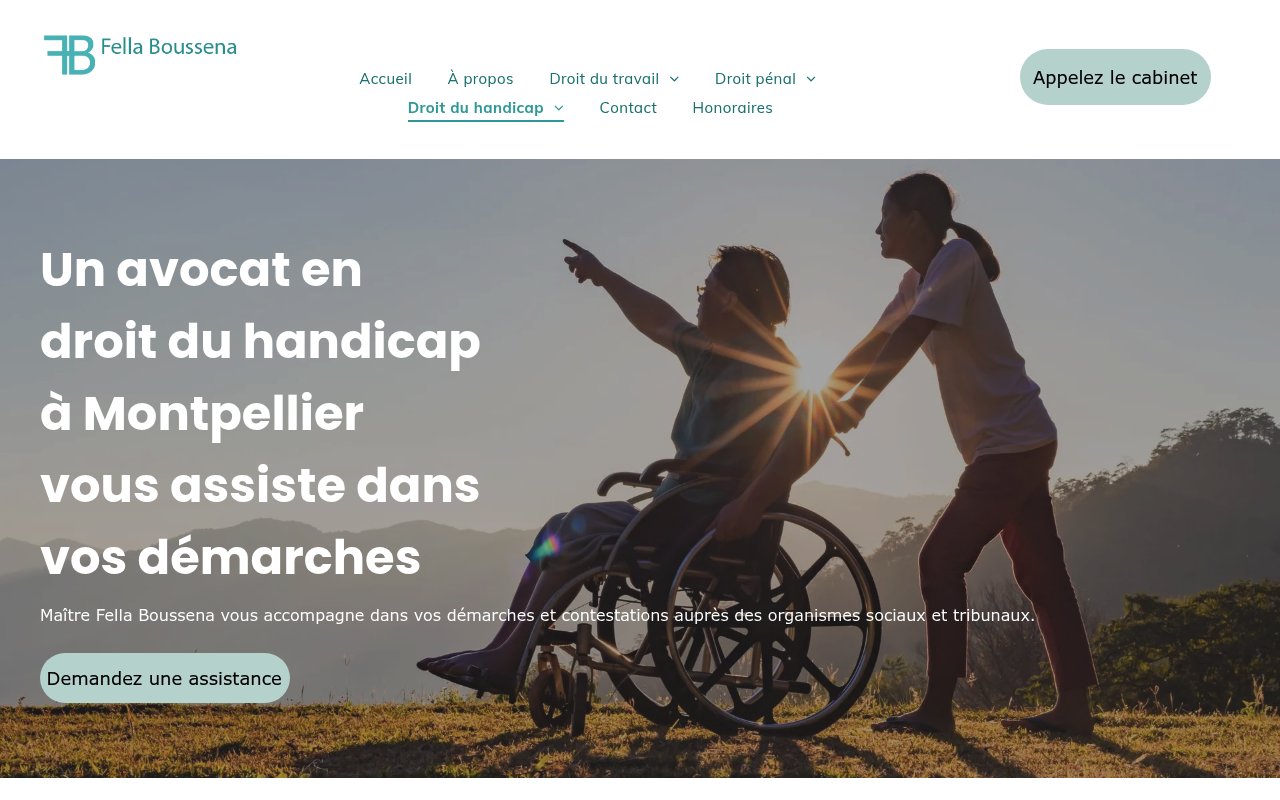 Apercu du site Avocat en droit du handicap à Montpellier