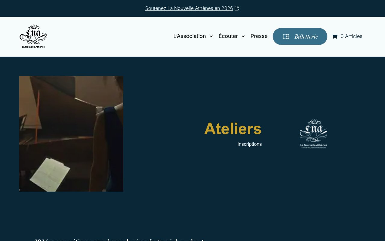 Apercu du site Ateliers La Nouvelle Athènes – Centre des pianos romantiques