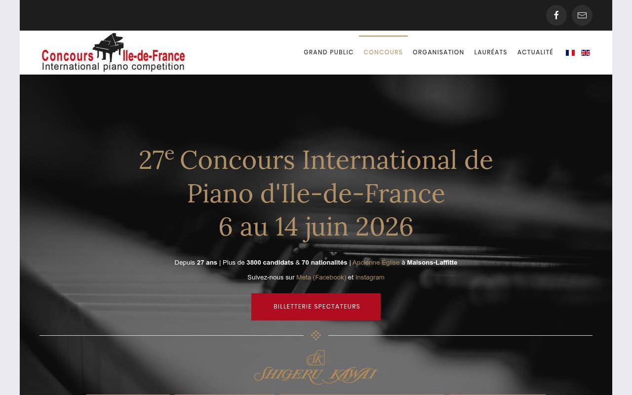 Apercu du site Concours International de Piano d’Île-de-France