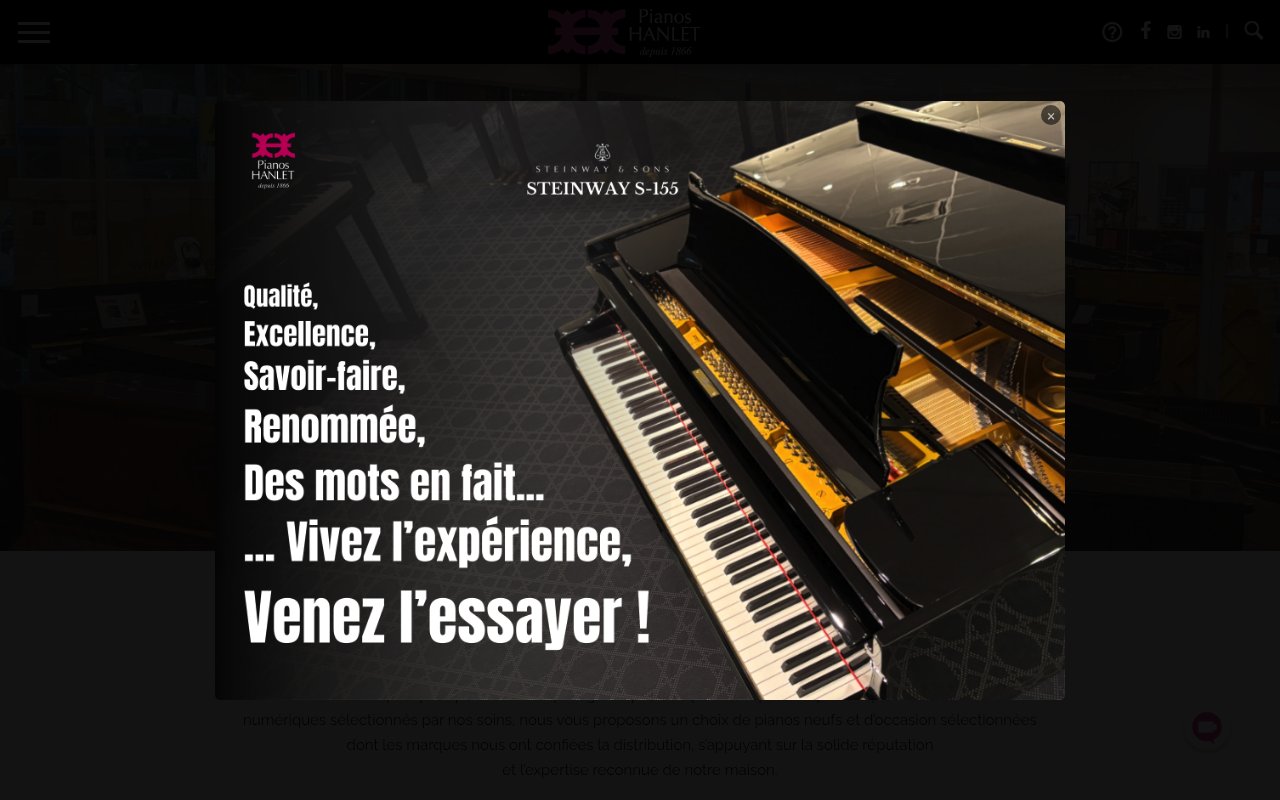 Apercu du site Pianos Hanlet
