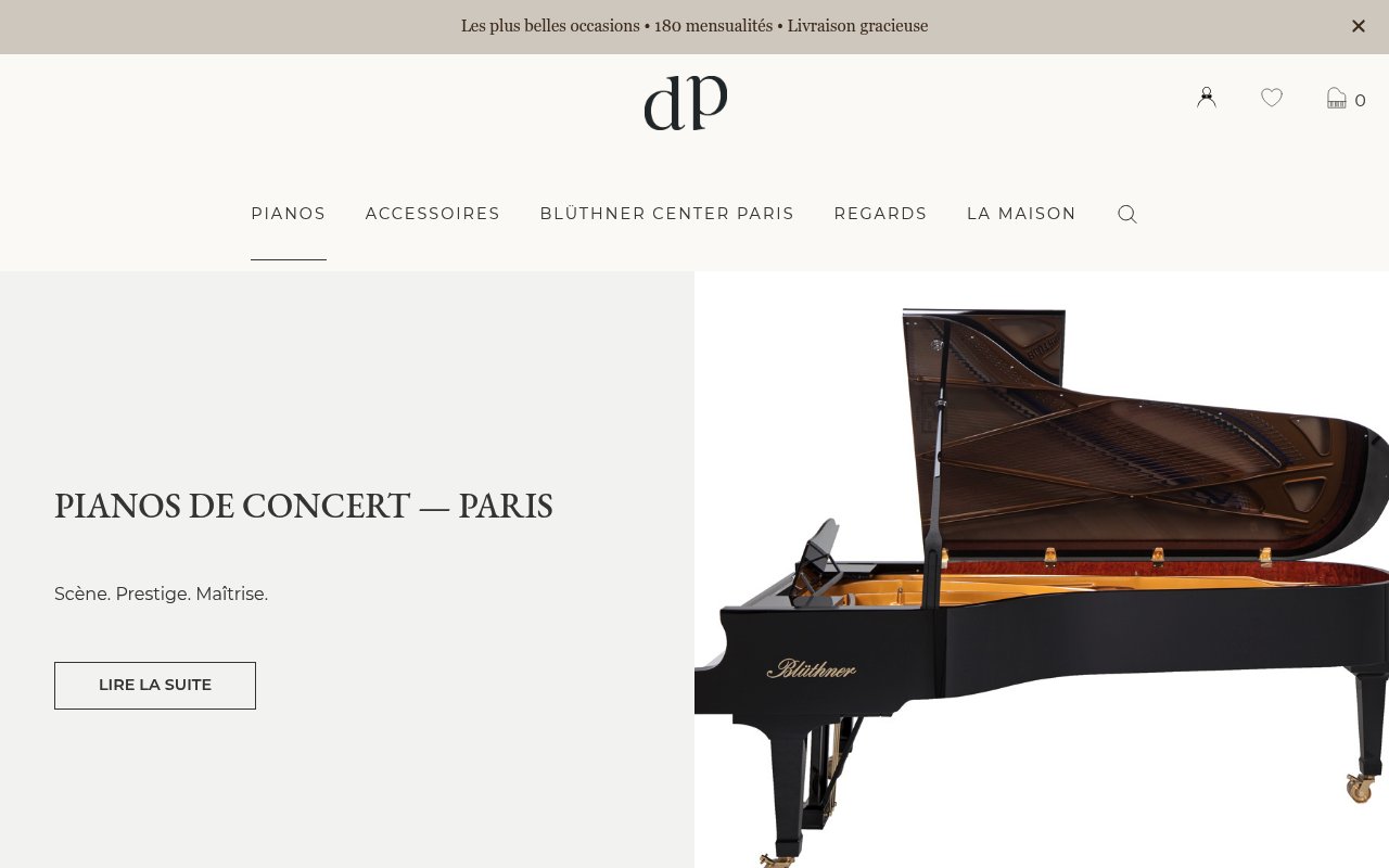 Apercu du site DP Pianos