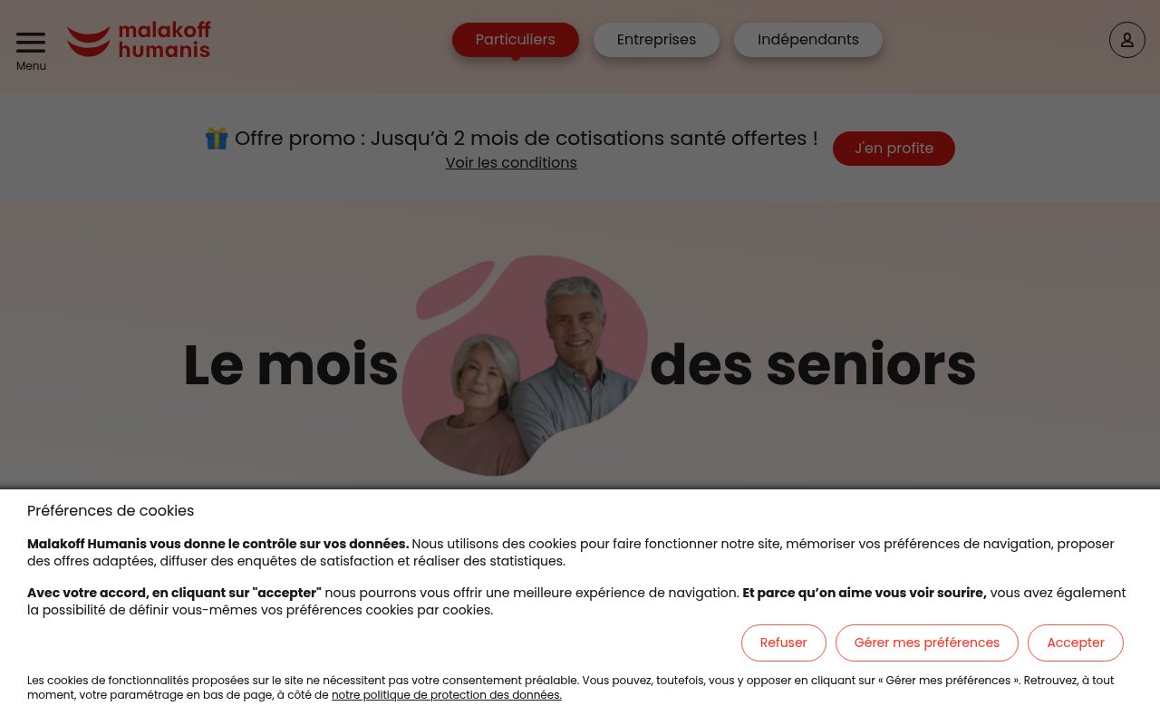 Apercu du site Malakoff Humanis