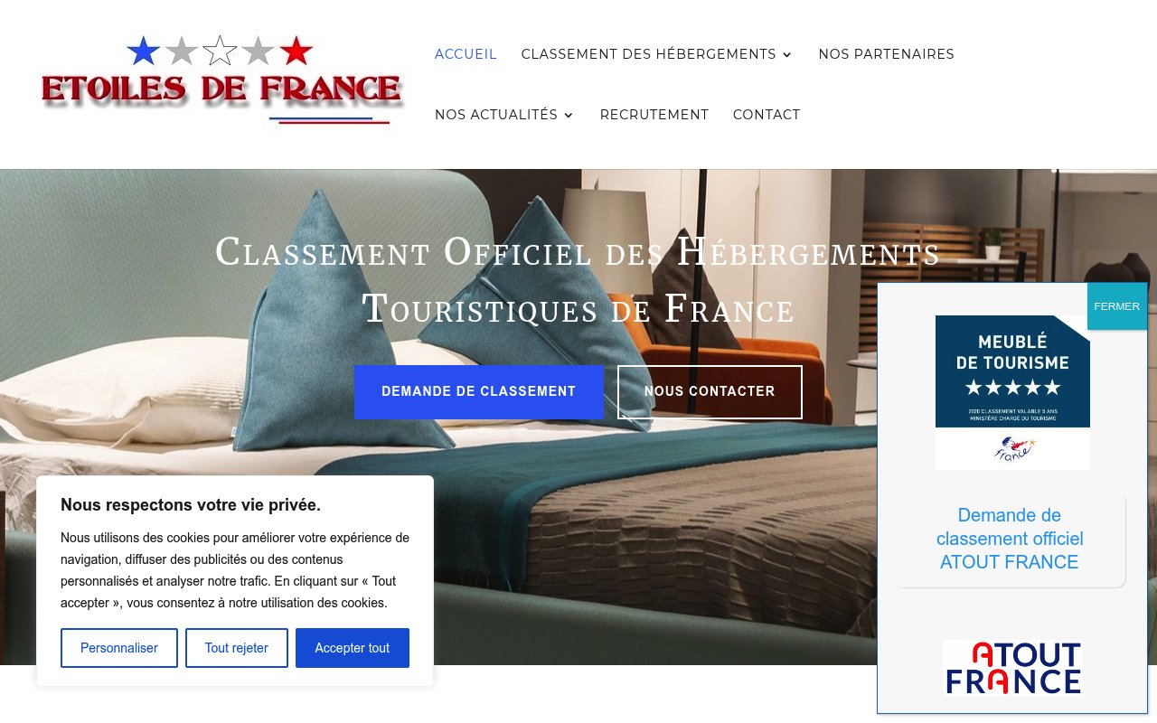 Apercu du site Etoiles de France