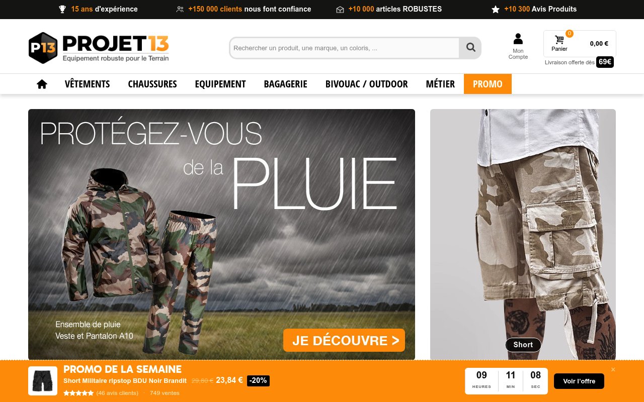 Apercu du site Projet 13