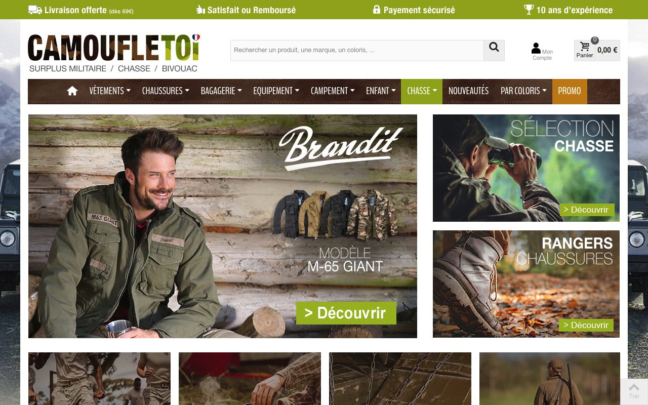 Apercu du site CamoufleToi