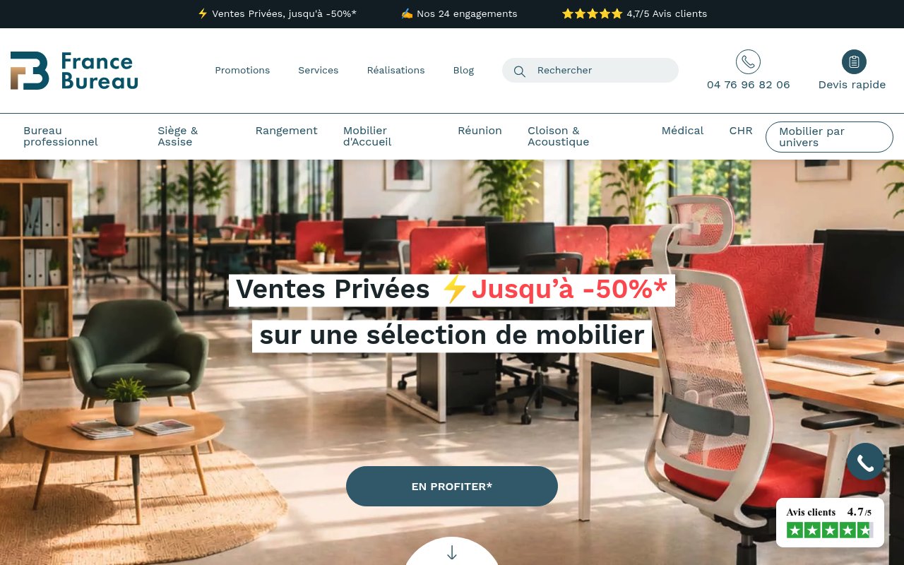 Apercu du site France Bureau