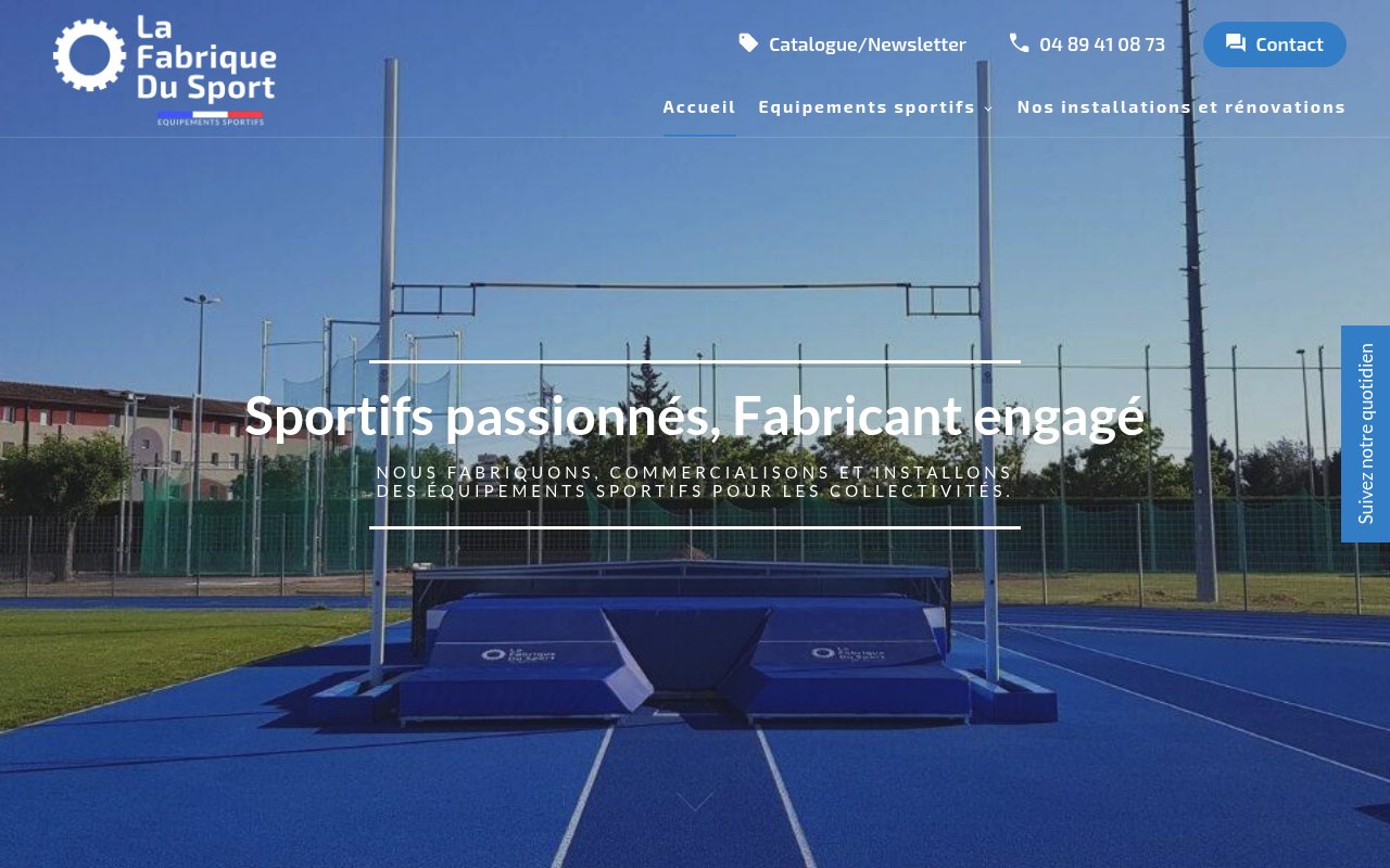 Apercu du site La Fabrique du Sport